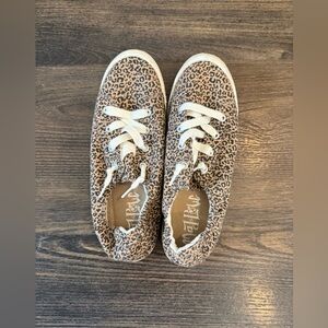 Leopard Print Sneakers with White Laces